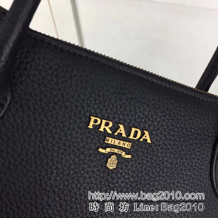 普拉達PRADA原單 新款PRADA 1BA157-2原單荔枝紋牛皮手提肩背包 配雙肩帶 PHY1651